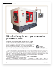 Microfinishing for next gen automotive powertrain parts