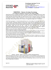 ROBOFINISH – Robotic Grinding Technology for Grinding and Finishing of Ferrous and Non Ferrous Castings